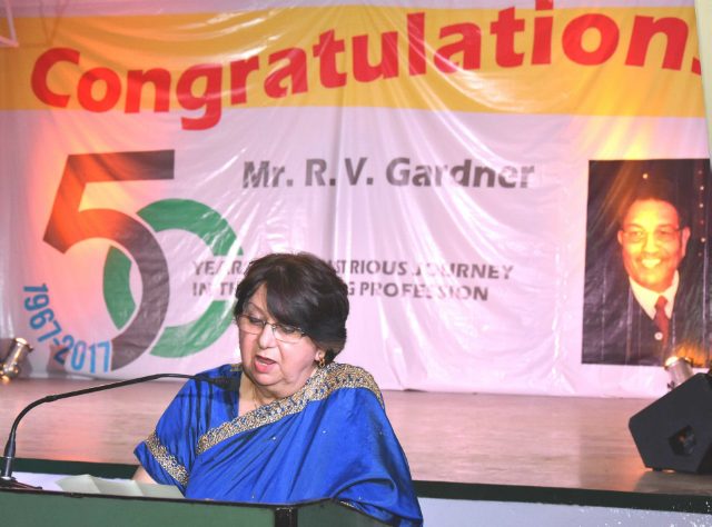 We celebrate 50 years of Mr. R.V. Gardner's careers in the field of Education