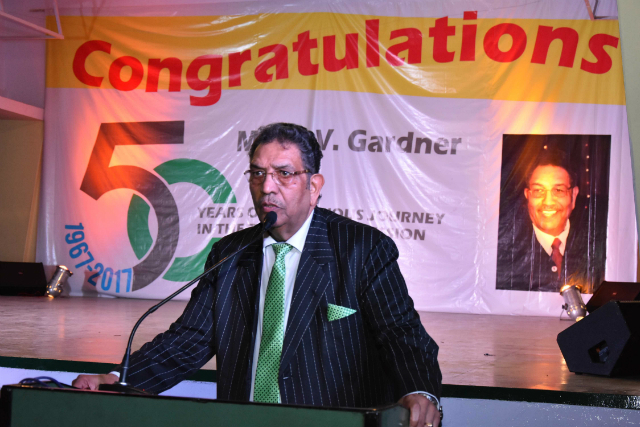 We celebrate 50 years of Mr. R.V. Gardner's careers in the field of Education