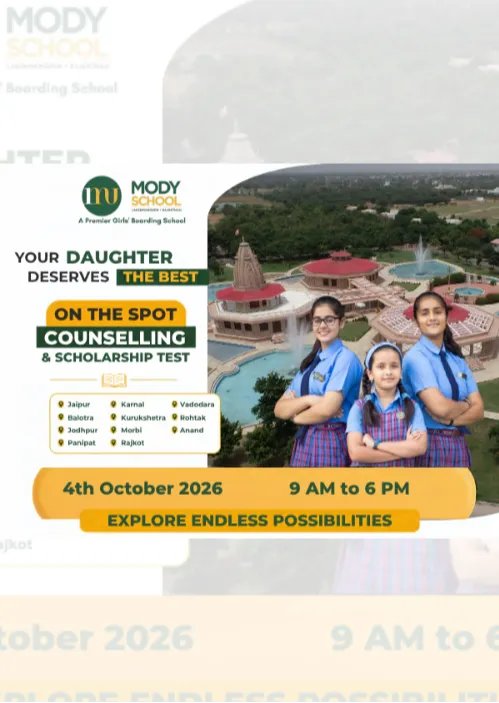 Mody School Admissions 2027- 28 | Meet our Admissions Team at Rajasthan, Haryana & Gujarat  